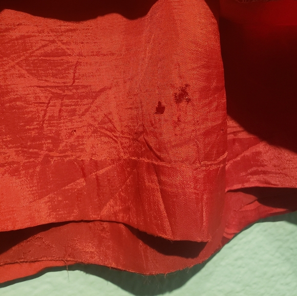 Red Handmade Silk Cheongsam Style Cocktail Dress - Picture 6 of 7